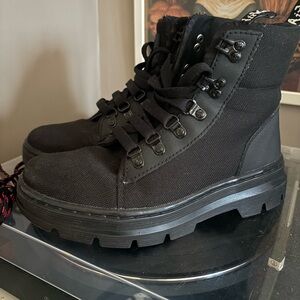 Dr. Martens Black Canvas Boots